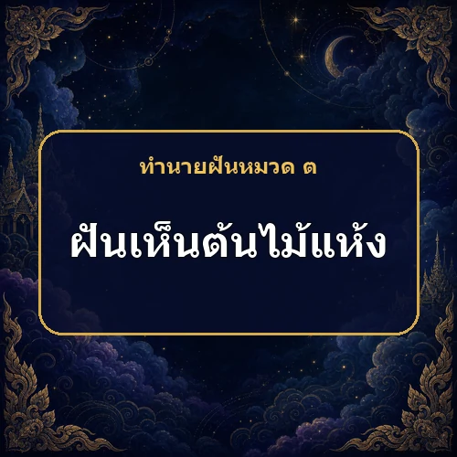 ฝันเห็นต้นไม้แห้ง หมายถึงอะไร เลขเด็ดและคำทำนายความฝัน